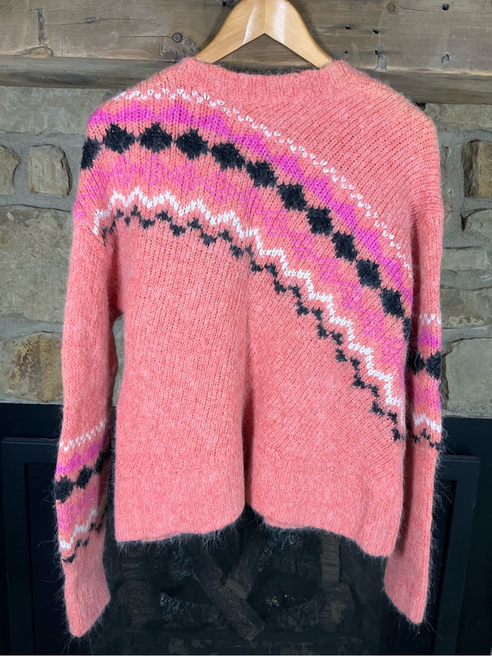 Derek Lam 10 Crosby Orange Cottagecore Alpaca & Wool Blend Cardigan Size Small - Picture 3 of 16